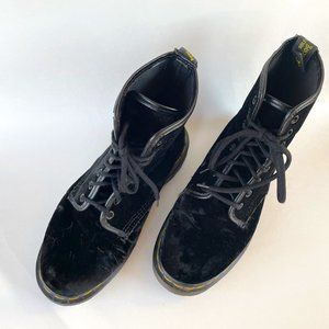 Black Velvet 8 Hole Doc Martens
